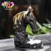 Creative The Horse Purple Clay Backflow Incense Burner