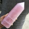 Natural Pink Rose Quartz Crystal Obelisk Wand Point Healing - Believed to Heal Missing Love, Relationships and Bring Romance